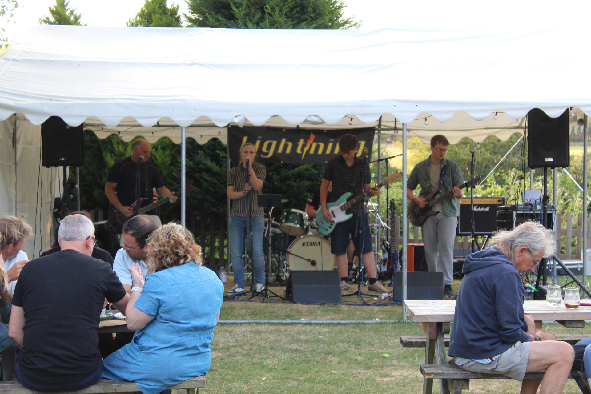 Lightning band playing